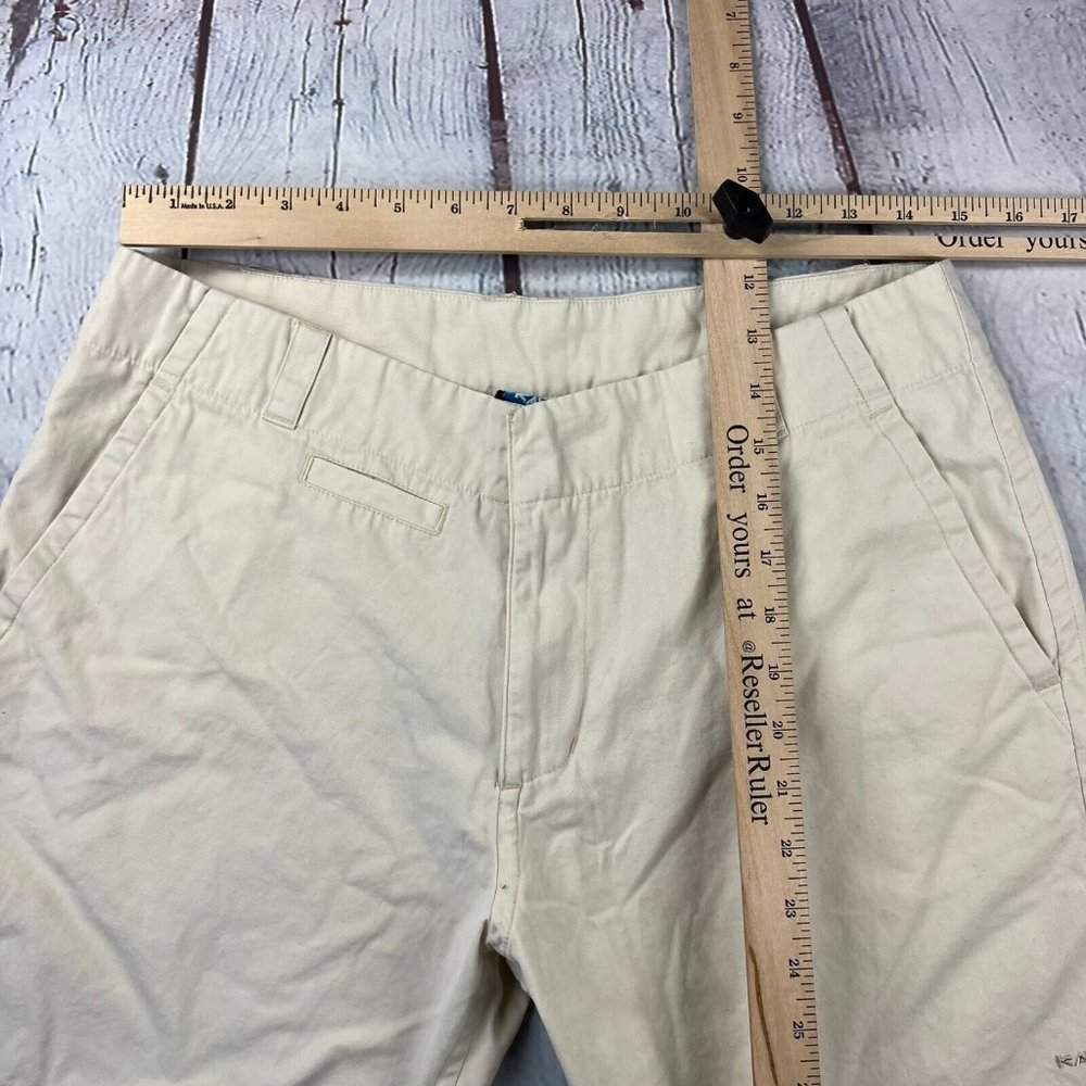 Kavu Womens Chino Hiking Shorts Sz 10 Beige 100% Cotton 6" Inseam - Picture 2 of 11